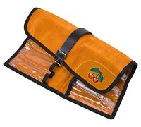 Kirschen 3570000 Velour Leather Roll for 12 Chisels, Brown/Black