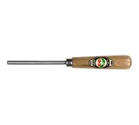 Kirschen 3915000 Round Scraper Burnisher with Wooden Handle, Brown/Grey