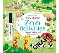 Kirsteen Robson Wipe-Clean Zoo Activities Paperback Book Kirsteen Robson Multicolor