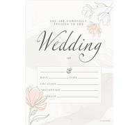 Kirsten McMillan 25 White Wedding Invitations with Envelopes A6 Wedding Invites with Envelopes Designed and Printed in the UK (Pack of 25)