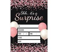 Kirsten McMillan 32 Surprise Party Invites - Adult Party Invites - A6 Birthday Party Invitations with Envelopes - Designed and Printed in the UK