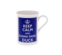 Kirsty Jayne China STOKEY Potteries Slang Bone China Keep Calm and DUNNA Panic Duck 10 Fl Oz Beaker/Mug, Cup