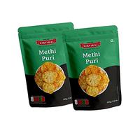 Kirtiraj Methi Puri | Spicy Snacks | Taste an Authentic Homely receipe | Perfect for Tea and Coffee with Meal | Indian Ingredients | Crispy and Delicious | Indian Origin | 200G Pack of 2