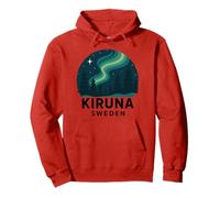 Kiruna Sweden Aurora Borealis Northern Lights Retro Arctic Pullover Hoodie