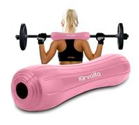 Kirvoita Rubber Barbell Pad, Squat Pad, Hip Thrust Pad, Easy to Install, No/Straps Needed, for Both Heavy Weights & Lower Weights (15.5 * 3.5 * 3.5 in, Pink)