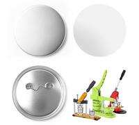 KIRVOVIY 100 Set 58mm Button Maker Supplies, Blank Pin Back Button Parts with Clear Film, Badge Making Kit for Badge Maker Machine