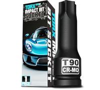 KIRXST 1/2" Drive T90 Torx Bit Socket, 6 Point Star Impact Socket, Impact Torx Bit Sockets for Automotive Repair