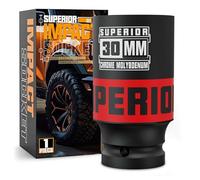 KIRXST 1/2 Inch Drive Deep Impact Socket 30mm Metric Jumbo Sockets, Axle Nut Socket for Car Wheel Hub Nuts, Trucks, Large Construction Machinery and Equipment