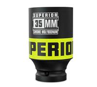 KIRXST 1/2 Inch Drive Deep Impact Socket 35mm Metric Jumbo Sockets, Axle Nut Socket for Car Wheel Hub Nuts, Trucks, Large Construction Machinery and Equipment