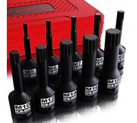 KIRXST 1/2 Inch Impact XZN Bit Socket Set，M5-M18 Triple Square Spline Bit Socket Set 10 Piece for Mechanical Repair