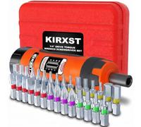 KIRXST 1/4" Drive Torque Screwdriver Set 1-8 Nm, 31 Pieces Torque Wrench Bits Set, Portable Wrench Hand Tools Replaceable Bits