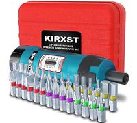 KIRXST 1/4" Drive Torque Screwdriver Set 1-8NM, 31Pieces Torque Wrench Bits Set, Portable Wrench Hand Tools Replaceable Bits