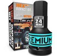 KIRXST 1" Drive Impact Hex Bit Socket, H24 (24 mm) Allen Key Socket, Premium CR-MO Steel Bits, for Car Maintenance
