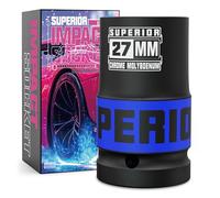 KIRXST 1 Inch Drive Deep Impact Socket 27mm Metric Jumbo Socket, Axle Nut Sockets for Car Wheel Hub Nuts, Trucks, Large Construction Machinery and Equipment