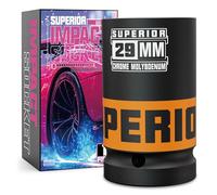 KIRXST 1 Inch Drive Deep Impact Socket 29mm Metric Jumbo Socket, Axle Nut Sockets for Car Wheel Hub Nuts, Trucks, Large Construction Machinery and Equipment