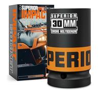 KIRXST 1 Inch Drive Deep Impact Socket 30mm Metric Jumbo Socket, Axle Nut Sockets for Car Wheel Hub Nuts, Trucks, Large Construction Machinery and Equipment