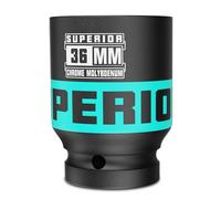 KIRXST 3/4 Inch Drive Deep Impact Socket 36mm Metric Jumbo Sockets, Axle Nut Socket for Car Wheel Hub Nuts, Trucks, Large Construction Machinery and Equipment