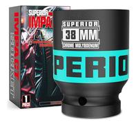 KIRXST 3/4 Inch Drive Deep Impact Socket 38mm Metric Jumbo Sockets, Axle Nut Socket for Car Wheel Hub Nuts, Trucks, Large Construction Machinery and Equipment