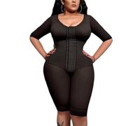 KIRYU BBL Stage 2 Fajas Colombianas Shapewear for Women Tummy Control Postpartum Short Bodysuit Post Surgery Full Body Shaper, Black, Large