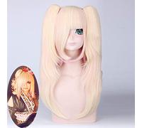 Kiryu Hiyori Wigs 80cm Lady's Girl Medium Blonde Pink Mix Heat Resistance Synthetic Hair Halloween Party Costume Cosplay Wig