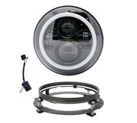 KIRYU Motorcycle Auxiliary For Electra Glide Softail Fat Boy Touring Fog Lamps Motorcycle Headlight(Black Set)