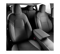 KIRYU Seat Covers kit For Tesla For Model For Y 5-Seat 2020 2021 2022 2023 2024 Customized Full Set Car Seat Covers PU Leather Front Rear Seat Cushion Protectors Interior(Black set)