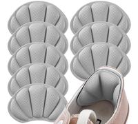 KIRZAX 4 Pairs Heel Protectors for Shoes, Heel Repair, Patch for Heel Hole Repair and Self-Adhesive Heel Protectors, Men and Women, for Too Big Shoes, Grey