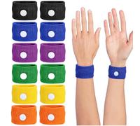 KIRZAX 6 Pairs of Motion Sickness Relief Bands, Bracelets for Prevention of Seasickness and Dizziness, Essential Acupressure Motion Sickness Sticker for Children and Adults