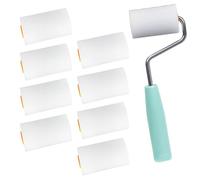 KIRZAX 9-Piece Paint Roller Set, Small, Foam Paint Roller Covers, Foam Roller with Paint Roller Bracket, Paint Roller Wall Paint, for Painting Supplies and Furniture Painting (56 mm x 34 mm)