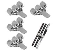 KIRZAX Set of 4 Stainless Steel Pen Holders, Adjustable, Three-Hole Metal Pen Holder, Nurse Accessories, Pen Holder, Clips, Nurse, Pen Loop, for Home, Office, Doctors, Pilots