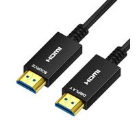 Kirzi 8K HDMI Fiber Optic Cable 100ft, 4K120 8K@60Hz HDMI 2.1 Cable, 48Gbps Ultra High Speed Slim HDMI Optical Audio Cable HDMI Cord, eARC HDR10 HDCP 2.2 Compatible with PS5 Xbox TV Projector
