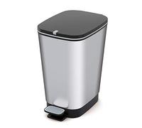 Kis Chic Waste Container, Silver, 10 lt. 18 X 27X 30 H