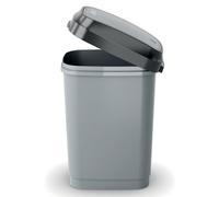 Kis Dark Grey Plastic Dual Swing Bin - 50L