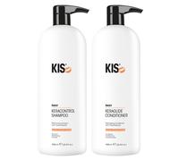KIS KeraControl Shampoo 1000ml and KeraGlide Conditioner 1000ml Duo Supersize