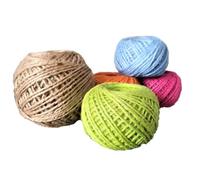 KIS Premium Colurful Natural Jute Twine 328 Feet 2mm Green - Smell Free 3 Strand, DIY Projects, Crafts, Decoration, Hobby, PET Friendly, Gardening Yarn - String - Rope…