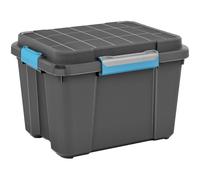 KIS Scuba storage box 43 litres in black and blue, 59.5x39x34 cm