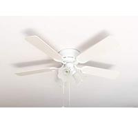 Ceiling fan Kisa Deluxe WH White / Maple with lights