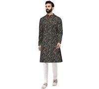 KISAH Men's Traditional Indian Ethnic Wear Kurta For Wedding & Festivals | | Size: | Ka-0416-42 Black & Thanksgiving