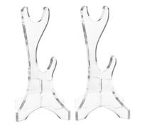 Kisangel 1 Pair Acrylic Flute Display Stand Transparent Holder for Soprano Recorder and Bamboo Flutes Stylish and Space Saving Multi Instrument Organizer