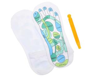 Kisangel 1 Pair of Breathable Elastic Fiber Socks with Printed Reflexology Points and Wear-Resistant Design for Practice Using a Pressure Sock and Reflex Massage