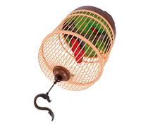 Kisangel 1 PC Voice Activated Parrot Educational Birdcage Plaything Khaki Color Interactive Learning for Safe Paint Bright Colors No Battery Required Random Color
