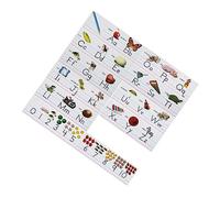 Kisangel 1 Set Alphabet and Cognitive Cards for Early Education Fun Learning Props for Pictures Teaching English Letters Arabic Numerals for Classroom and Home Decoration