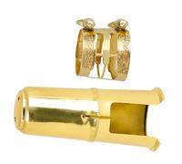 Kisangel 1 Set Alto Saxophone Cap with Unique Pattern Clip Mouthpiece Protector for Sax and Clarinet Easy Installation Durable Design for Musicians