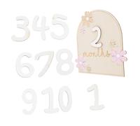 Kisangel 1 Set Cartoon Wooden Milestone Cards Monthly Photo Props for Newborns Unisex Milestone Markers Chic Design for Capturing Precious Moments