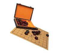 Kisangel 1 Set Chinese Chess Set Premium Portable Xiangqi Board Game Traditional Wooden Design for Adults for Indoor and Easy to Use