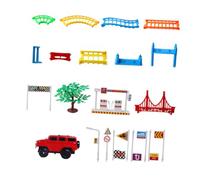 Kisangel 1 Set DIY Track Car Kit for Colors Safe Material Portable Lightweight Develops Imagination and Color Cognition present Random Color