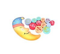 Kisangel 1 Set Educational Wooden Balancing Building Blocks for Safe Stacking for Imaginative Play and Intellectual Development Educational Game for Ages