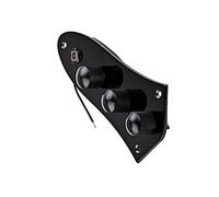 Kisangel 1 Set Electric Guitar Control Plate Black Metal Wiring Board Replacement for Easy Installation Durable Guitar Supplies for DIY Projects and Beginners Versatile Control Plate