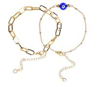 Kisangel 1 Set Evil Eye Bracelet for Women Adjustable Stainless Steel Eye Decor Jewelry Unique Charm for Protection and Style for Friends and Family