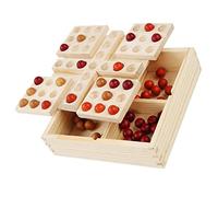 Kisangel 1 Set Five Row Rotatable Chess Game Educational Board Game for Interactive Fun for Developing Intelligence and Coordination Natural Construction
